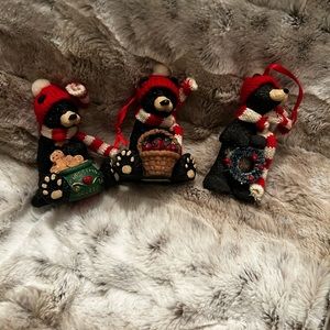 Kurt S Adler Bear bundle Christmas ornaments NWT